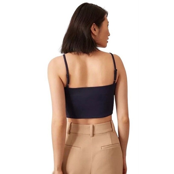 Anthropologie Eva Franco Ponte Trench Blouse Womens Size 4 Nautical NWT $110 - Picture 6 of 14